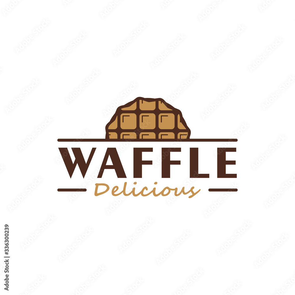 Delicious waffle logo design inspiration Stock Vector Adobe Stock