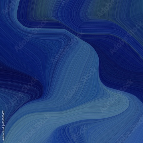 elegant beautiful square graphic with midnight blue, teal blue and very dark blue color. abstract waves design © Eigens