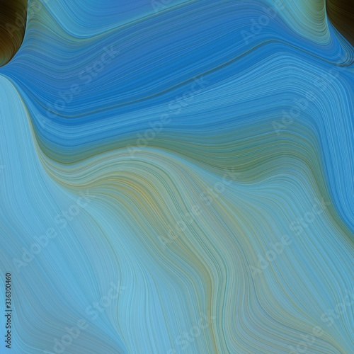 Fototapeta Naklejka Na Ścianę i Meble -  elegant background square graphic with steel blue, cadet blue and dark slate gray color. modern soft curvy waves background illustration