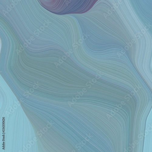 elegant beautiful square graphic with cadet blue, pastel blue and dim gray color. modern waves background design © Eigens