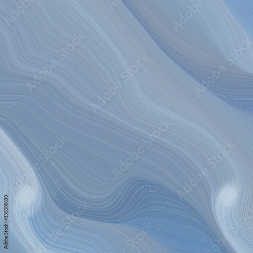 Fototapeta Naklejka Na Ścianę i Meble -  elegant landscape orientation graphic with waves. elegant curvy swirl waves background illustration with light slate gray, light steel blue and teal blue color