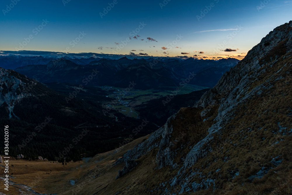 Aggenstein at sunset in the Tannheimer Tal