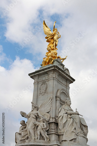 The Victoria Memorial in front of Buckingham Palace in a sunny day, London, UK
