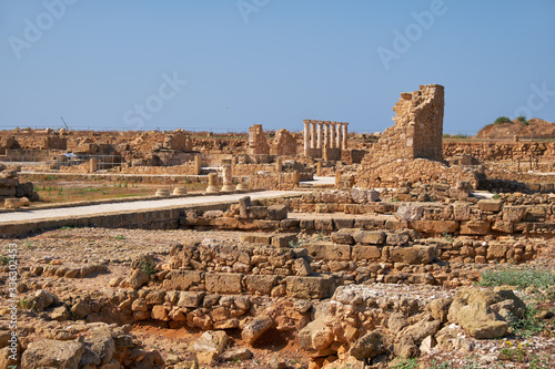 The remains of the ancient Roman Houses. Paphos Archaeological Park. Cyprus