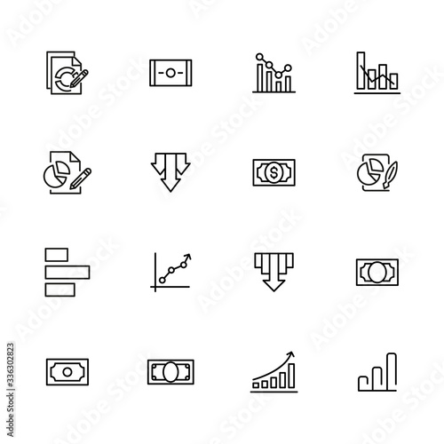 Big set of stock line icons.
