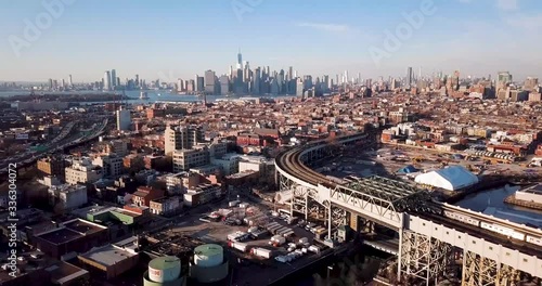 View of New York from the train tracks