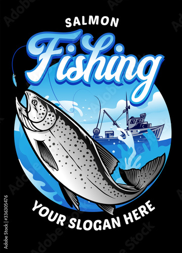 fishing salmon design