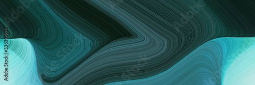 Panel kuchenny z motywem decorative background graphic with contemporary waves design with dark slate gray, sky blue and very dark blue color