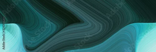 Panel kuchenny z motywem decorative background graphic with contemporary waves design with dark slate gray, sky blue and very dark blue color