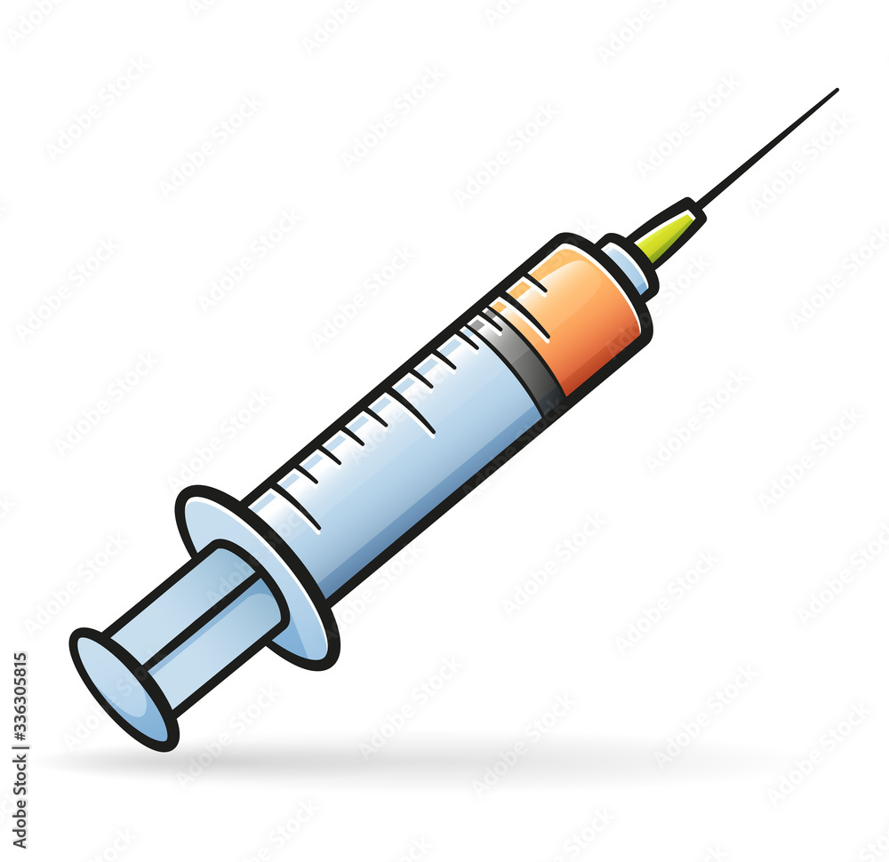 Vector syringe drawing isolated design Vector syringe drawing isolated design
