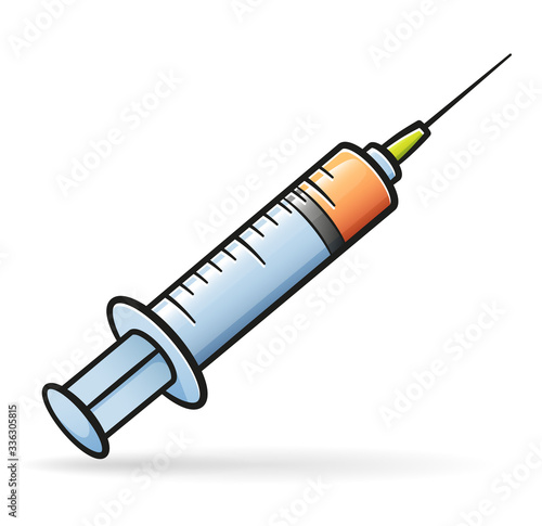 Vector syringe drawing isolated design