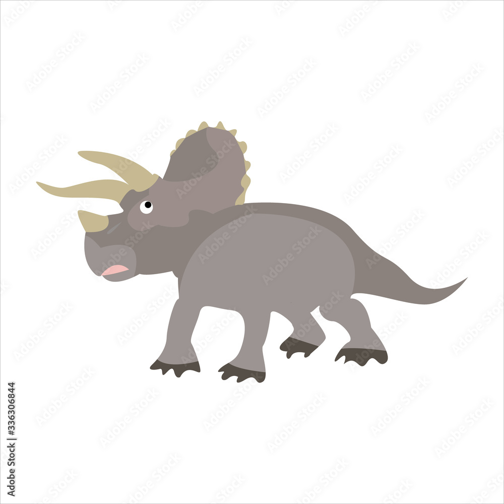 Cute animal dinosaur clip art illustration cartoon character