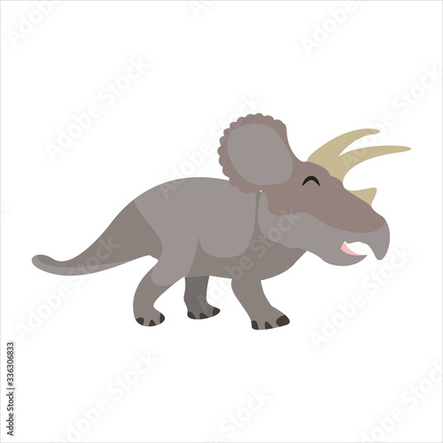 Fototapeta Naklejka Na Ścianę i Meble -  Cute animal dinosaur clip art illustration cartoon character