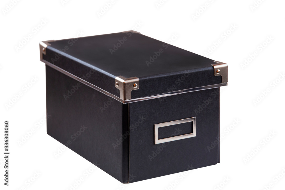 Black office box on a white isolated background Black office box on a white isolated background