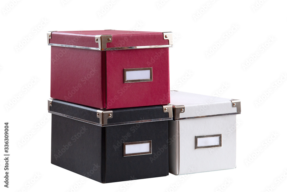 office boxes on isolated background office boxes on isolated background