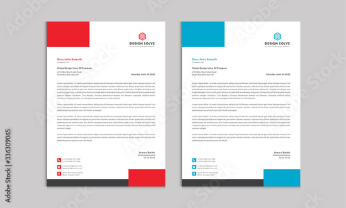 Simple Corporate Letter Head Design Template