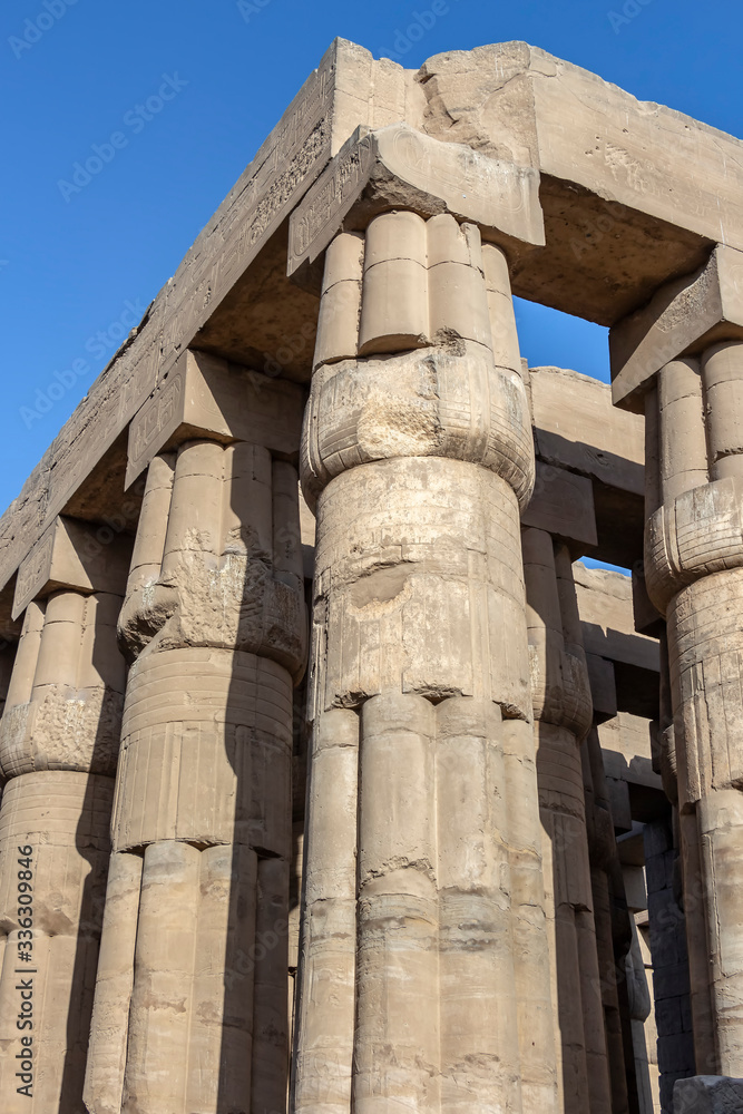 Papyrus shaped colonnade of Amenhotep III Papyrus shaped colonnade of Amenhotep III