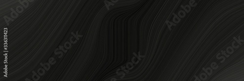 elegant modern designed horizontal header with very dark green, dark slate gray and black colors. fluid curved flowing waves and curves