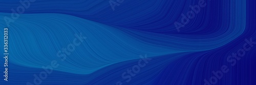 elegant decorative header with midnight blue, strong blue and navy blue colors. fluid curved lines with dynamic flowing waves and curves © Eigens