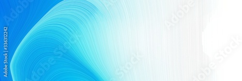 elegant artistic header with light cyan, dodger blue and sky blue colors. fluid curved flowing waves and curves © Eigens