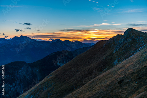 Aggenstein at sunset in the Tannheimer Tal