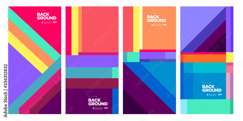 Cover and Poster Design Template for Magazine. Trendy Abstract Colorful Geometric and Curve Vector Illustration Collage with Typography for Cover, book, social media story, and Page Layout Design.

