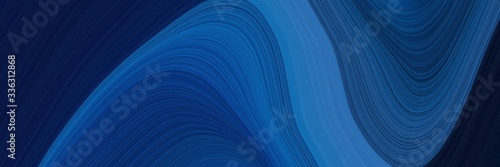 elegant flowing banner with midnight blue, strong blue and very dark blue colors. fluid curved flowing waves and curves