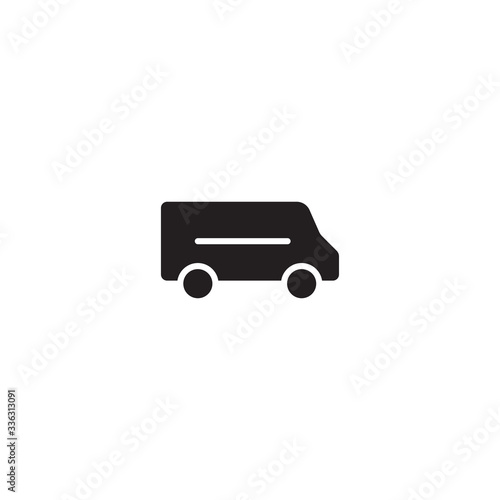 Bus vector icon. Car symbol on white background. Trendy Flat style for graphic design, Web site, UI. EPS10. - Vector illustration