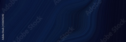 elegant colorful banner with very dark blue, midnight blue and black colors. fluid curved lines with dynamic flowing waves and curves