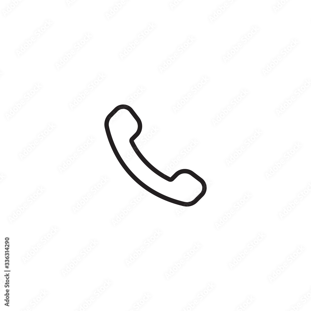 Phone icon in trendy flat style isolated on white background. Telephone symbol. Call icon for your web site design, app, UI. Vector illustration, EPS10.