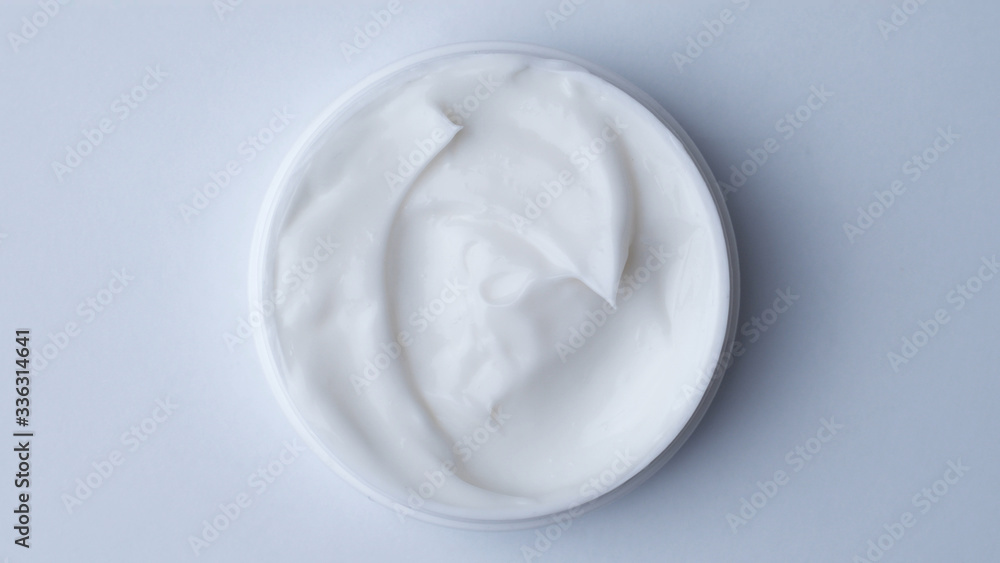 Close up shot of cosmetics cream. Top view Close up shot of cosmetics cream. Top view