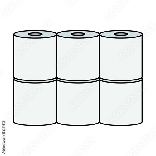 set toilet paper isolated icons vector illustration design
