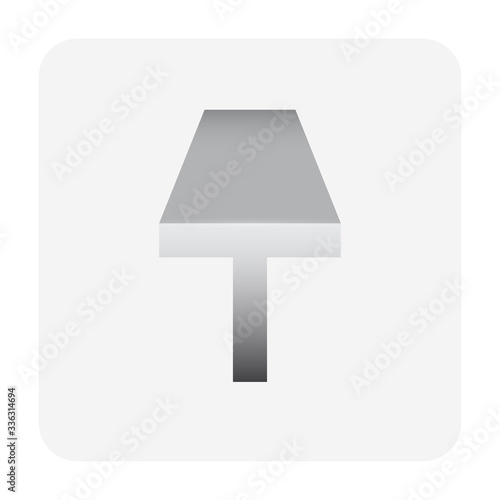 Steel product vector icon. T profile shape. That alloy of iron from steel production industry and metallurgy used as beam, bar, frame, girder, structure in engineering, construction building material.