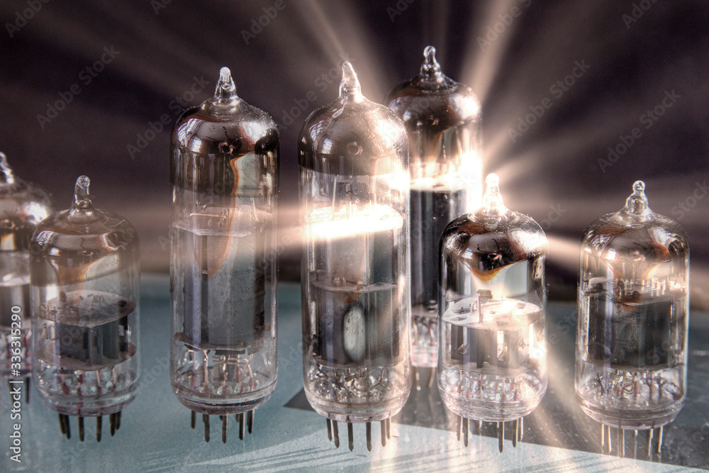 Old diode lamps of different sizes Old diode lamps of different sizes