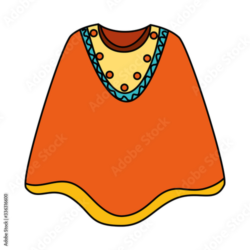 Mexican poncho design, Mexico culture tourism landmark latin and party theme Vector illustration