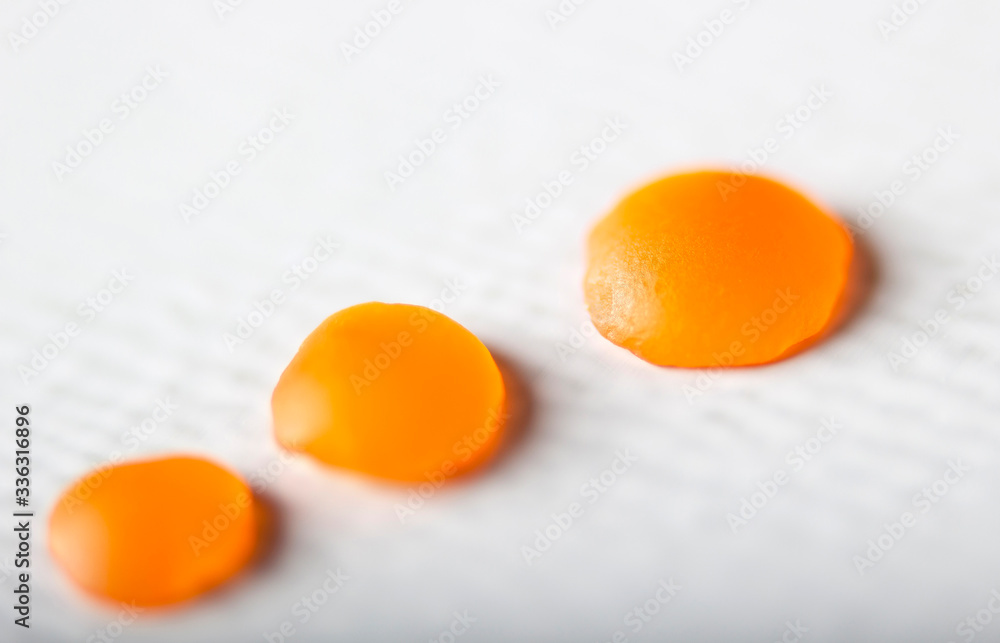 Red lentils background texture close up Red lentils background texture close up