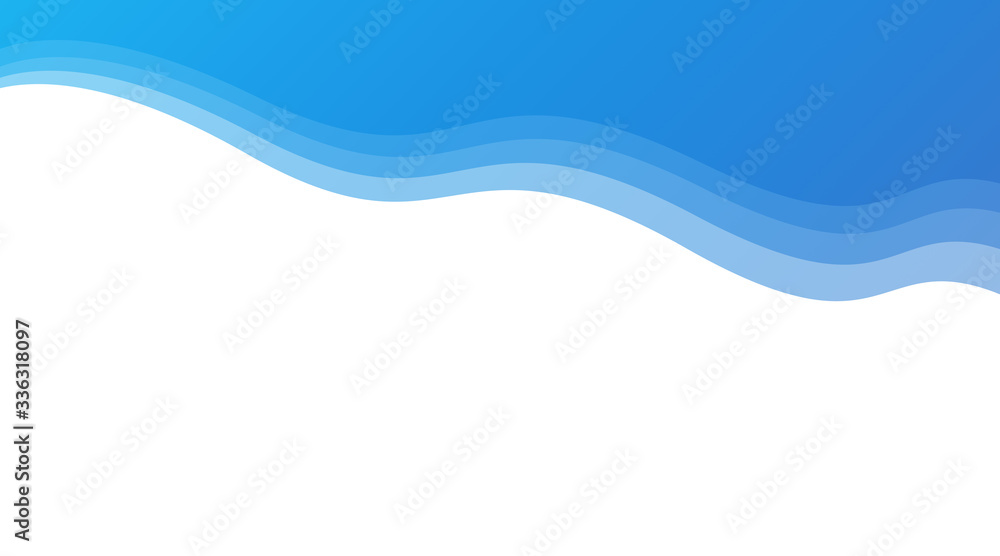 Abstract blue waves background isolated on white, Panoramic banner background with copy space Abstract blue waves background isolated on white, Panoramic banner background with copy space