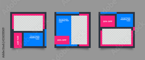 Editable Post Template Social Media Banners for Digital Marketing. Promotion Brand Fashion. Stories. Streaming. Vector Illustration 