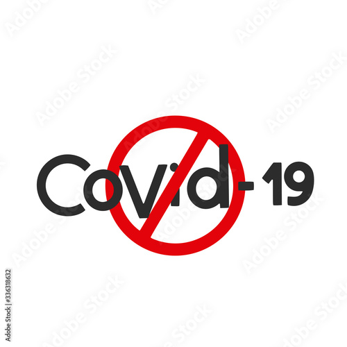 Covid-19 stickers. Coronavirus lettering. Elements for poster, banners, coffee cups and mug, T-shirt and notebook.