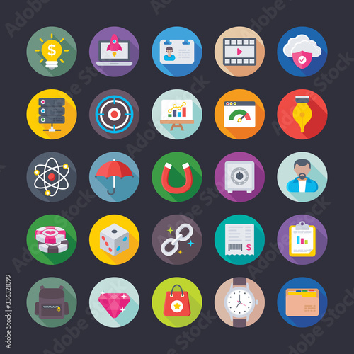 
Business, Office, Team work, Management, Growth, Finance Vector Icons 11
