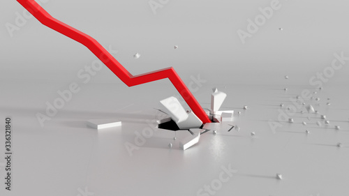 Red graph down breaking flo...