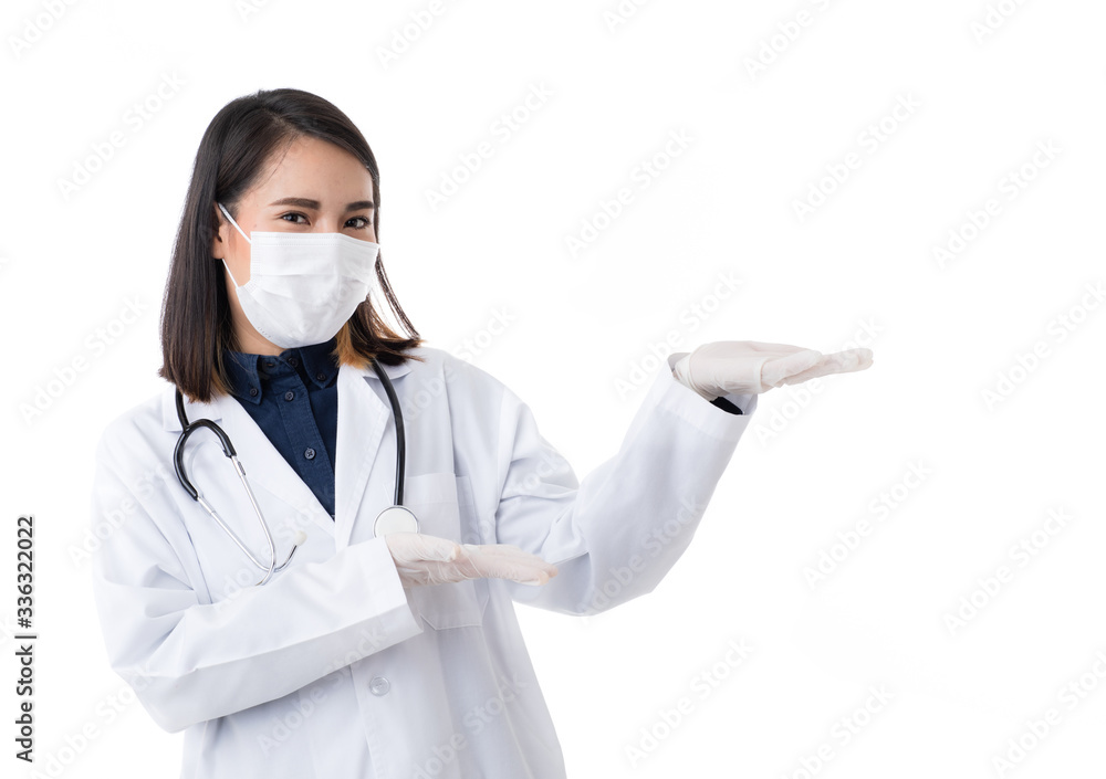 Female doctor on white background Female doctor on white background