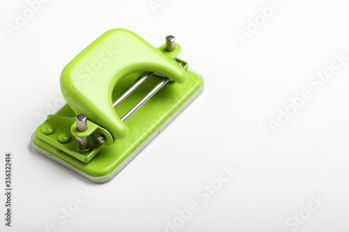 paper hole puncher, isolated on white background photo