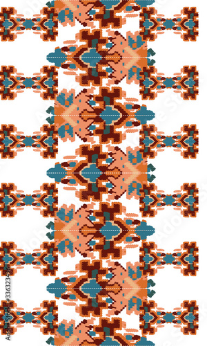 Drapery curves pagan tripe seamless pattern. Indian old surface background. Vector