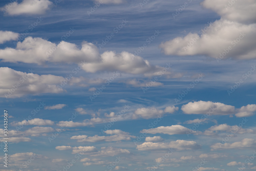 sky, air, background, beautiful, beauty, blue, clear, cloudscape, clouds, full, high, heaven, horizontal, large, light, meteorology, nature, , color, day, scenics, space, panoramic, textured, weather