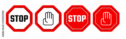  set of stop sign 