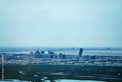 aerial view of the city