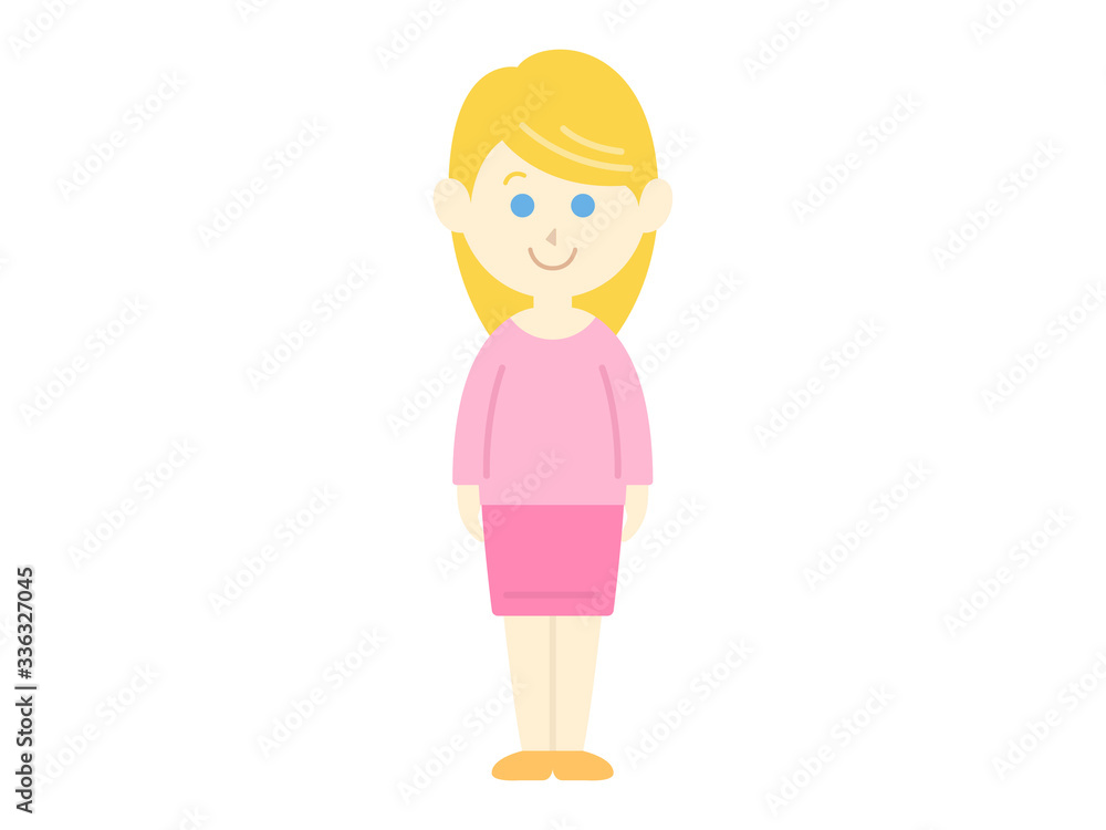 白人女性のイラスト 白人女性のイラスト