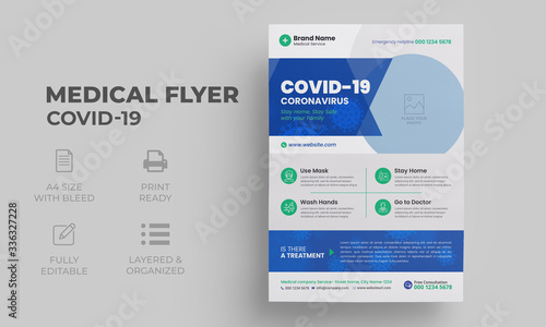 Medical Flyer Template | COVID-19 Coronavirus Campaign Flyer & Poster Design