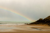 rainbow on a french beach